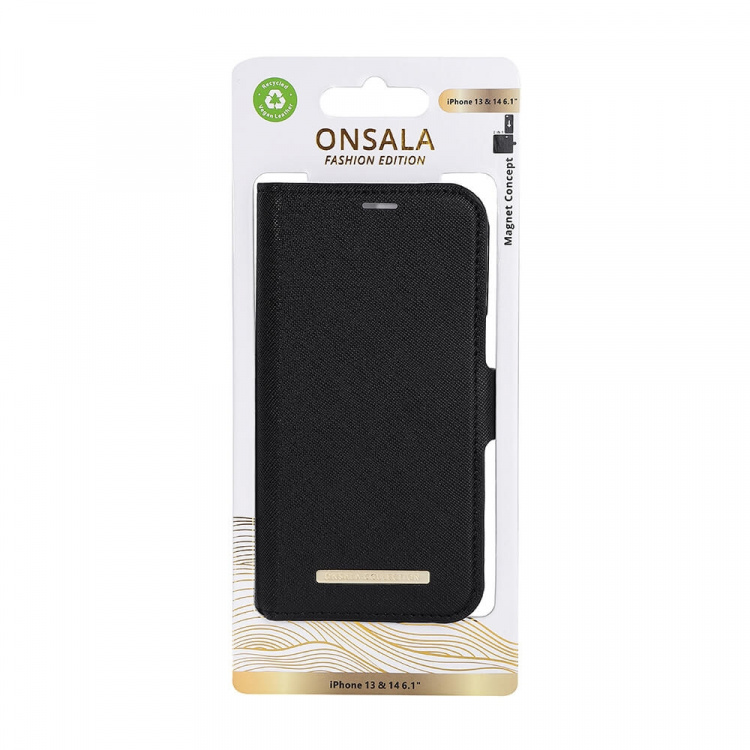 Onsala Mobiletui Eco Midnight Black iPhone 13/14/15 Onsala Mobiletui Eco Midnight Black iPhone 13/14/15