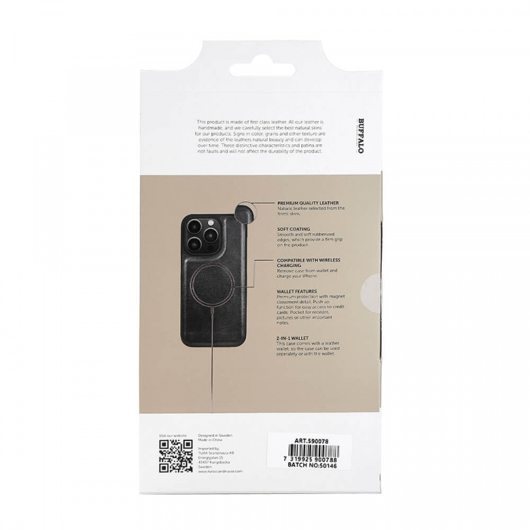 Buffalo Lommebokdeksel iPhone 14 Pro Svart Buffalo Lommebokdeksel iPhone 14 Pro Svart