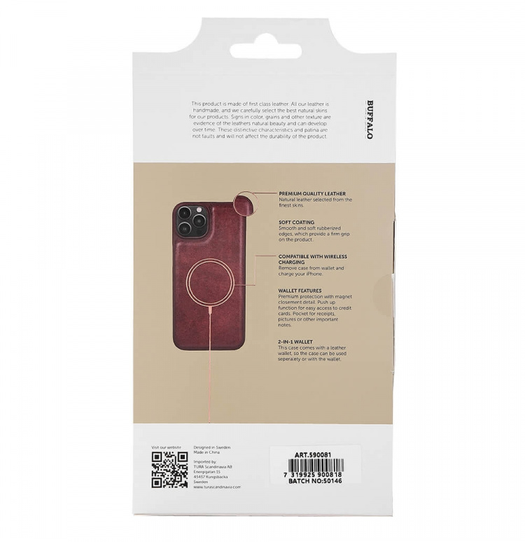 Buffalo Lommebokdeksel Brun iPhone 14 Plus