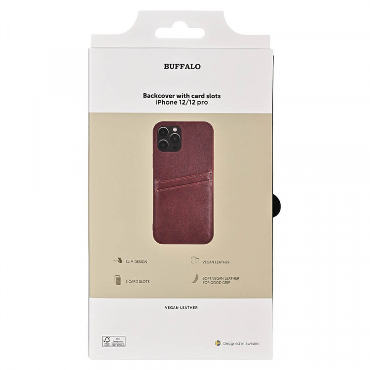 Buffalo Mobildeksel PU 2 Kort iPhone 12/12 Pro Brun Buffalo Mobildeksel PU 2 Kort iPhone 12/12 Pro Brun