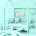 Mobility On Board Vegg Nattlampe Wild Light Panda Multicolor