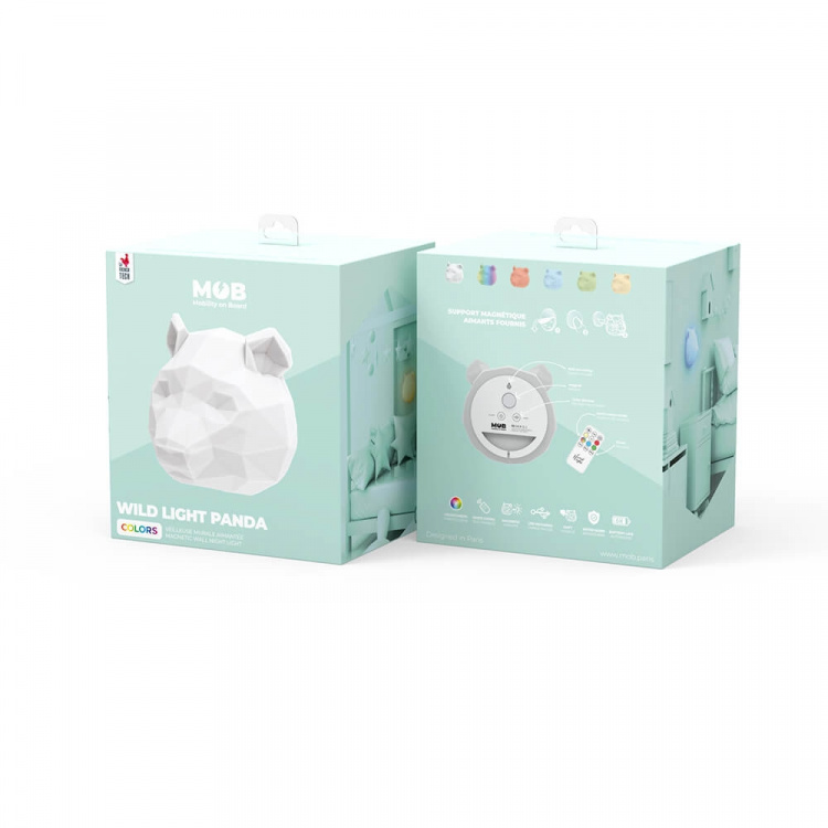 Mobility On Board Vegg Nattlampe Wild Light Panda Multicolor