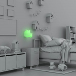 Mobility On Board Vegg Nattlampe Wild Light Rhino Multicolor