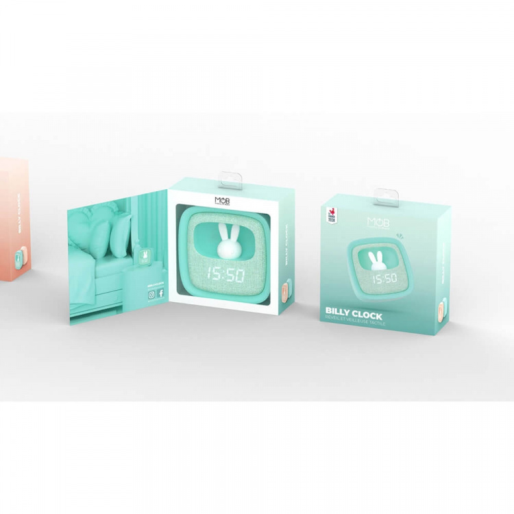 Mobility On Board Vekkerklokke med Lys Billy Clock Lyseblå