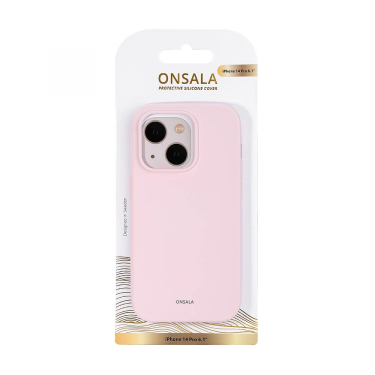 Onsala Mobildeksel Silikon Chalk Pink - iPhone 14 Pro