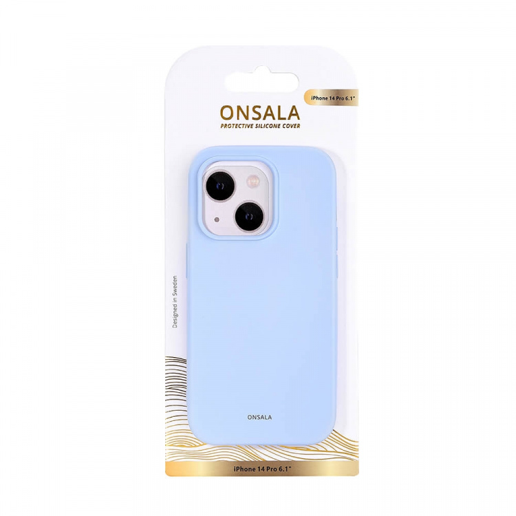 Onsala Mobildeksel Silikon Light Blue - iPhone 14 Pro