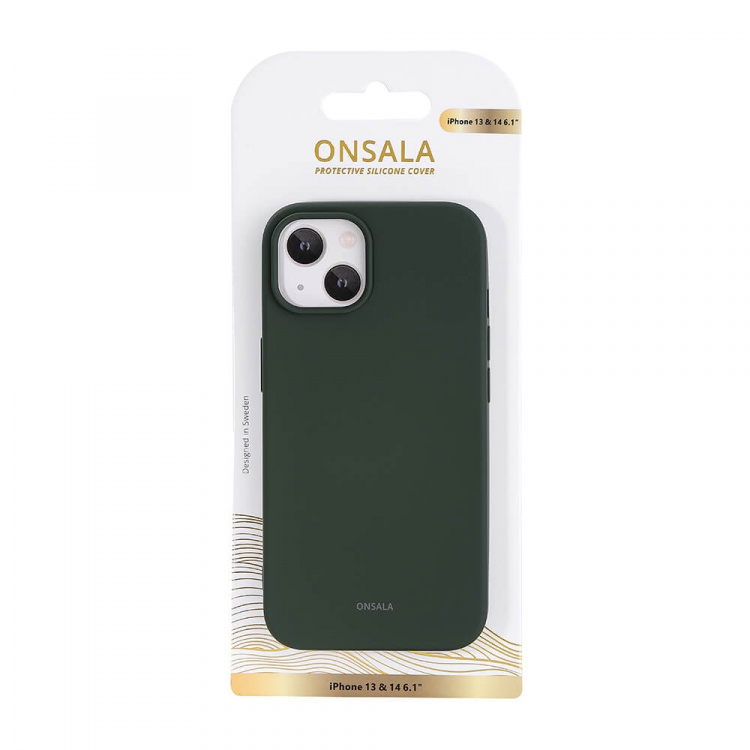 Onsala Mobildeksel Silikon Olive Green - iPhone 13/14 Onsala Mobildeksel Silikon Olive Green - iPhone 13/14