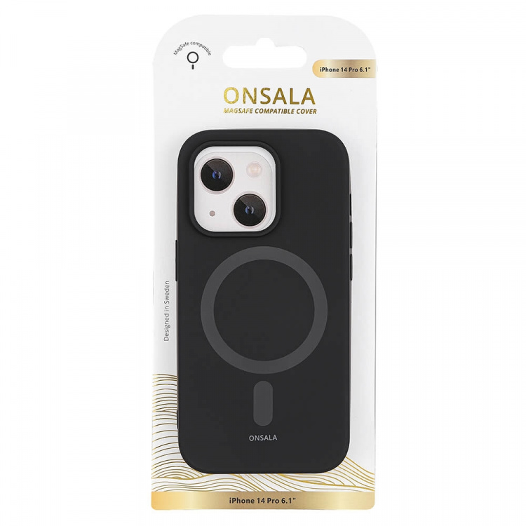 Onsala Mobildeksel Silikon MagSeries Black - iPhone 14 Pro Onsala Mobildeksel Silikon MagSeries Black - iPhone 14 Pro