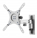 DELTACO OFFICE TV/monitor-veggfeste for campingvogn/bobil, aluminium, svingbart, vippbart, låsbart, 13