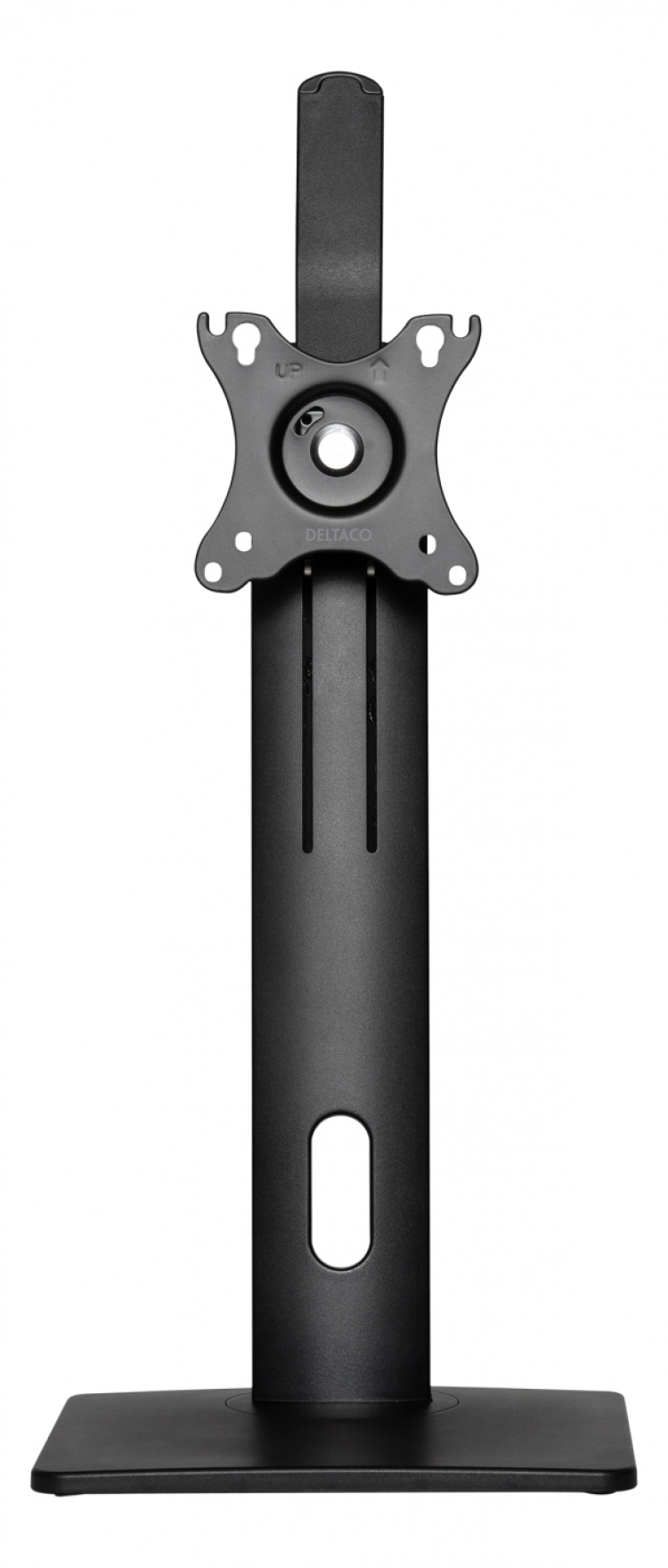 DELTACO OFFICE Høydejusterbart bordstativ for skjerm, m. tilt og sving