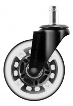 DELTACO GAMING Hjul til spillstol med LED-lys, 5-pakning