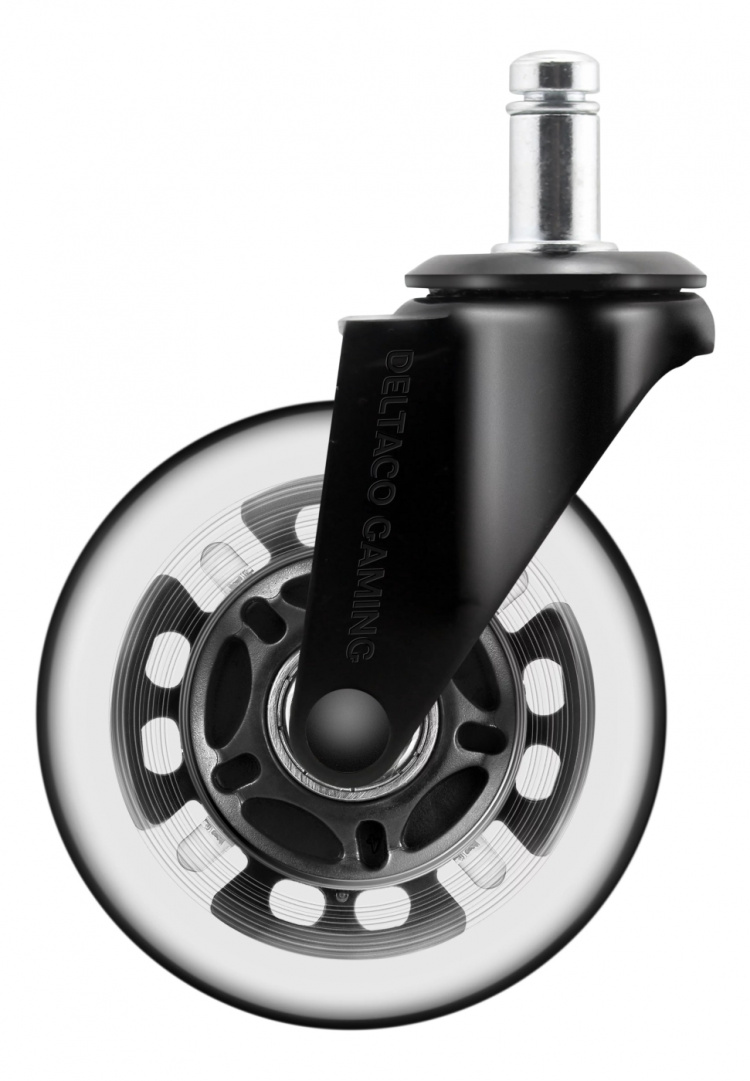 DELTACO GAMING Hjul til spillstol med LED-lys, 5-pakning