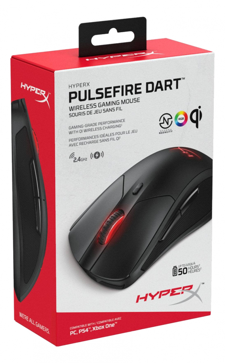 HyperX Pulsefire Dart trådløs spillmus, svart HyperX Pulsefire Dart trådløs spillmus, svart