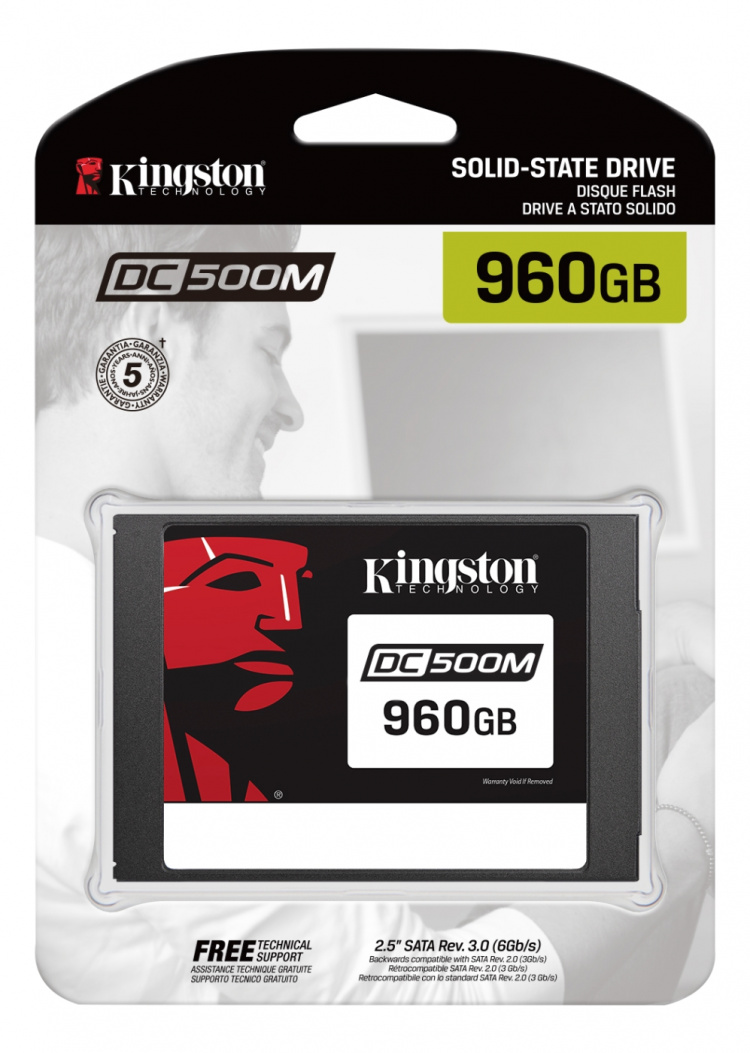 Kingston Datasenter DC500M, solid state-disk, 960 GB, SATA 6Gb/s Kingston Datasenter DC500M, solid state-disk, 960 GB, SATA 6Gb/s
