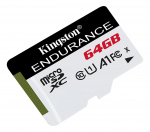 Kingston 64 GB microSDHC Endurance 95R/30W C10 A1 UHS-I-kort med kun 95R/30W