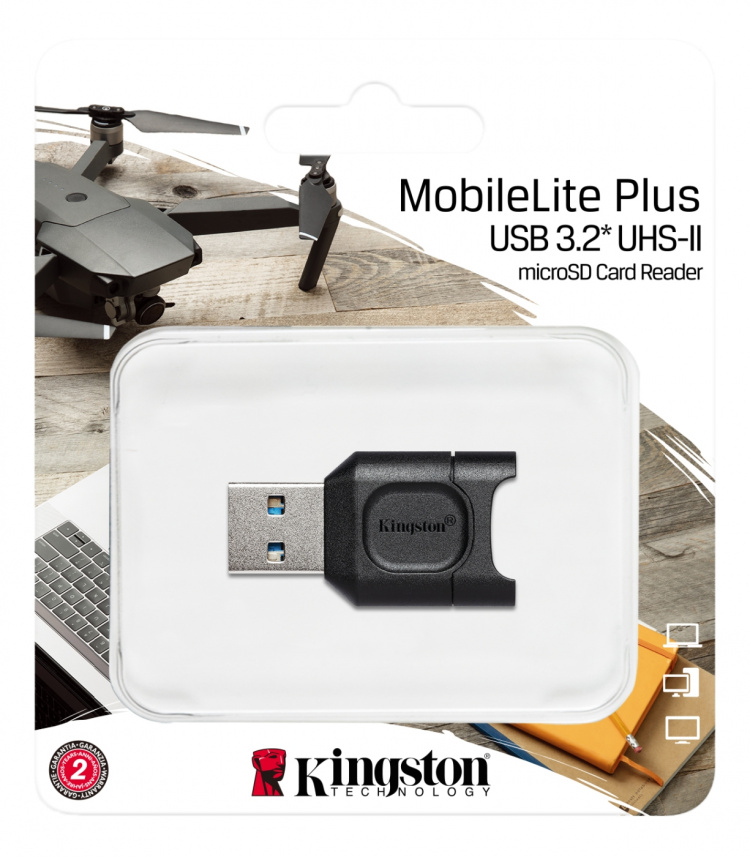 Kingston MobileLite Plus USB 3.1 microSDHC/SDXC UHS-II-kortleser Kingston MobileLite Plus USB 3.1 microSDHC/SDXC UHS-II-kortleser