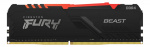 Kingston 16 GB 2666 MHz DDR4 RAM-minnepinner CL16 DIMM (sett med 2) FURY Beast RGB