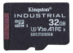 Kingston 32 GB microSDHC Industrial C10 A1 pSLC-kort + SD-adapter