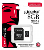 Kingston 8 GB microSDHC Industrial C10 A1 pSLC-kort + SD-adapter