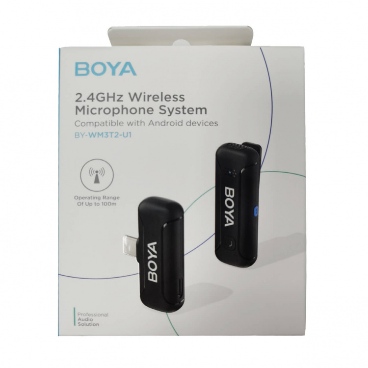 BOYA Trådløst Mikrofonsystem x1 BY-WM3 For USB-C BOYA Trådløst Mikrofonsystem x1 BY-WM3 For USB-C