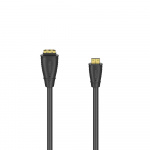 Hama Adapter HDMI Type C-A Hann-Hunn Gullbelagt Svart
