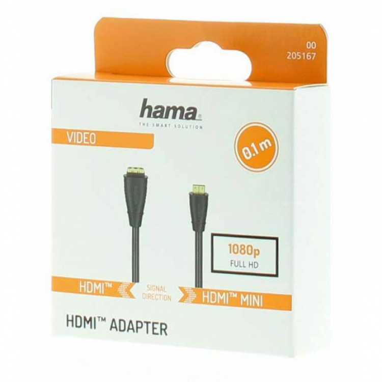 Hama Adapter HDMI Type C-A Hann-Hunn Gullbelagt Svart
