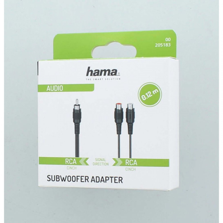 Hama Adapter Audio Subwoofer RCA-kontakt til 2x RCA-uttak