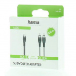 Hama Adapter Audio Subwoofer 2x RCA-kontakter til RCA-uttak