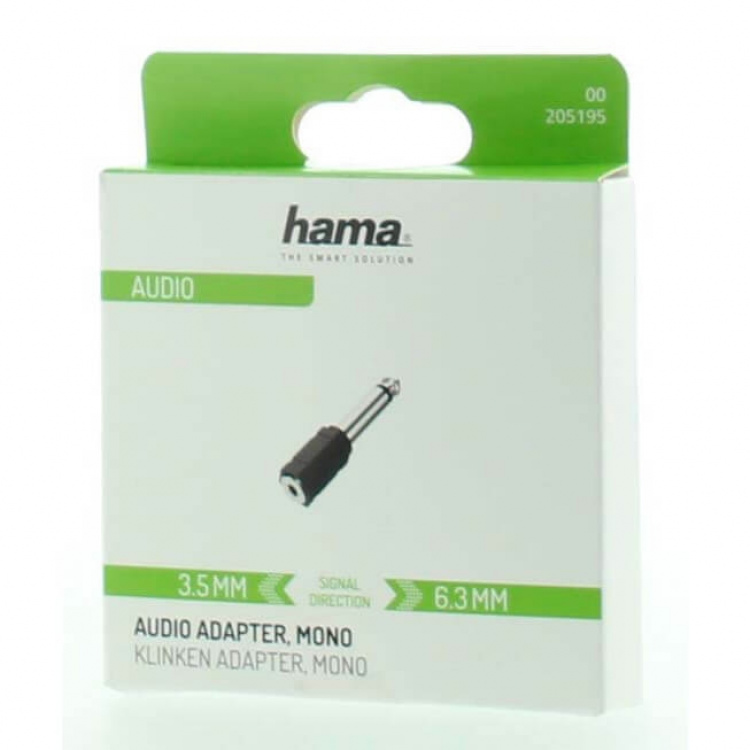 Hama Adapter Audio 3.5 til 6.3 Hunn til Hann Mono