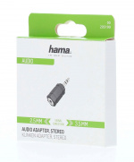Hama Adapter Audio 2.5 Hunn til 3.5 Hann Stereo