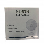 NORTH Fläkt Bordsfläkt 30cm Plast Vit