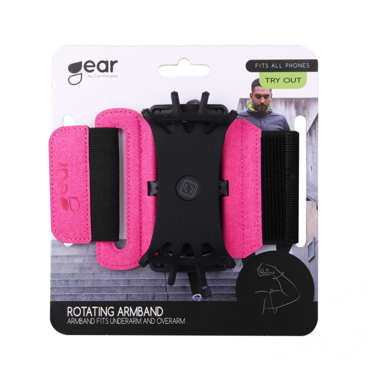 Gear Sportsarmbånd Premium Universal For Over og Underarm Vridbar holder Rosa