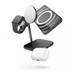 Zens Trådløs Lader 4-i-1 Magnetisk + Ur Svart