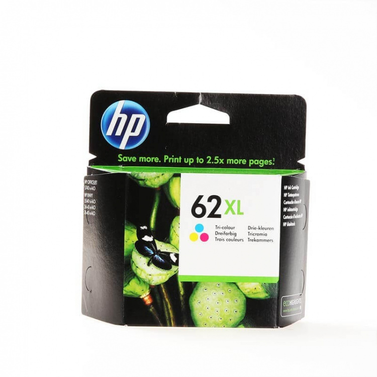 HP Blekk C2P07AE 62XL Tri-colour