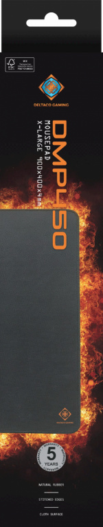 DELTACO GAMING DMP450 XL musematte, 900x400, sømde kanter, svart