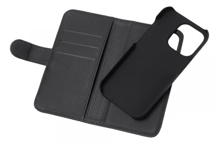 DELTACO lommebokveske 2-i-1, iPhone 14 Plus magnetisk skall, svart