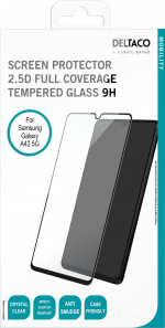 DELTACO skjermbeskytter til Samsung Galaxy A42, 2,5D herdet glass, 9H hardhet