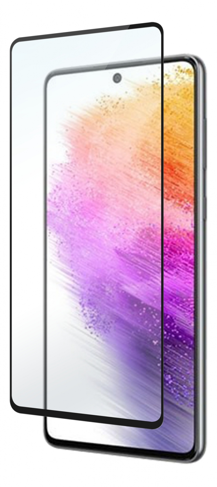 DELTACO skjermbeskytter til Samsung Galaxy A73, 2,5D herdet glass, 9H hardhet