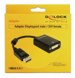 DeLOCK Adapter Displayport 1.1 hann > DVI hunn Passiv svart