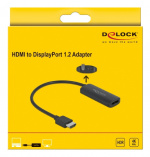 DeLOCK Adapter HDMI-A hann til DisplayPort hunn 4K 60 Hz