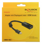 DeLOCK Adapter mini Displayport 1.1 hann > HDMI hunn Passiv