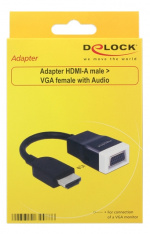 DeLOCK Adapter HDMI-A hann > VGA hunn med lyd
