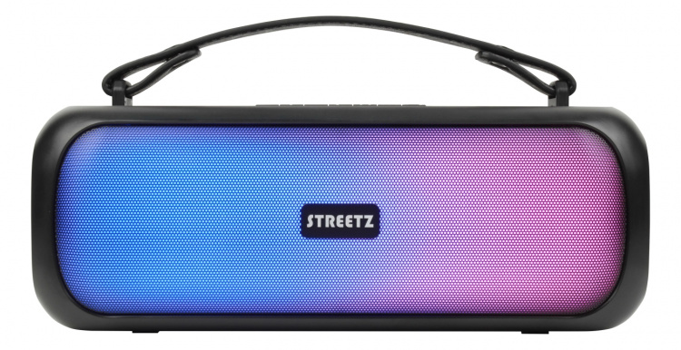 Streetz B200 Boombox 2x 7,5 W, IPX5, AUX, USB flash, LED, svart Streetz B200 Boombox 2x 7,5 W, IPX5, AUX, USB flash, LED, svart