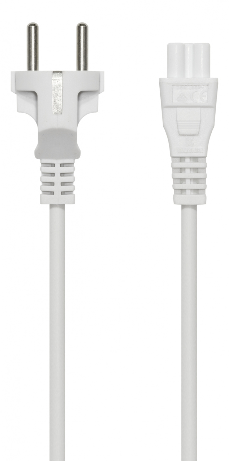 DELTACO Jordet enhetskabel, rett CEE 7/7 > IEC 60320 C5, 0,5 m