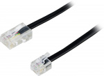DELTACO modulkabel, 8P4C(RJ45) til 6P4C(RJ11),1m,svart