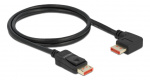 DeLOCK DisplayPort-kabel hann> hann 90° høyrevinkelt 8K 60 Hz 1 m