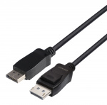 DELTACO DisplayPort-kabel, 2m, 8K, DP 1.4, DSC 1.2, LSZH svart