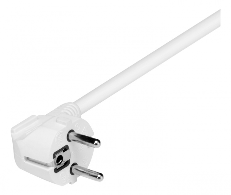 DELTACO Jordet skjøteledning 1x CEE 7/3, 1x CEE 7/7, 5m, hvit