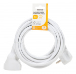DELTACO Jordet skjøteledning 1x CEE 7/3, 1x CEE 7/7, 5m, hvit