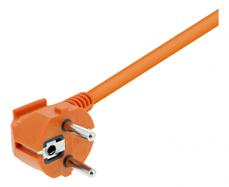DELTACO Forlengelseskabel, innendørs bruk, jordet, IP20, 20 m, Oransje